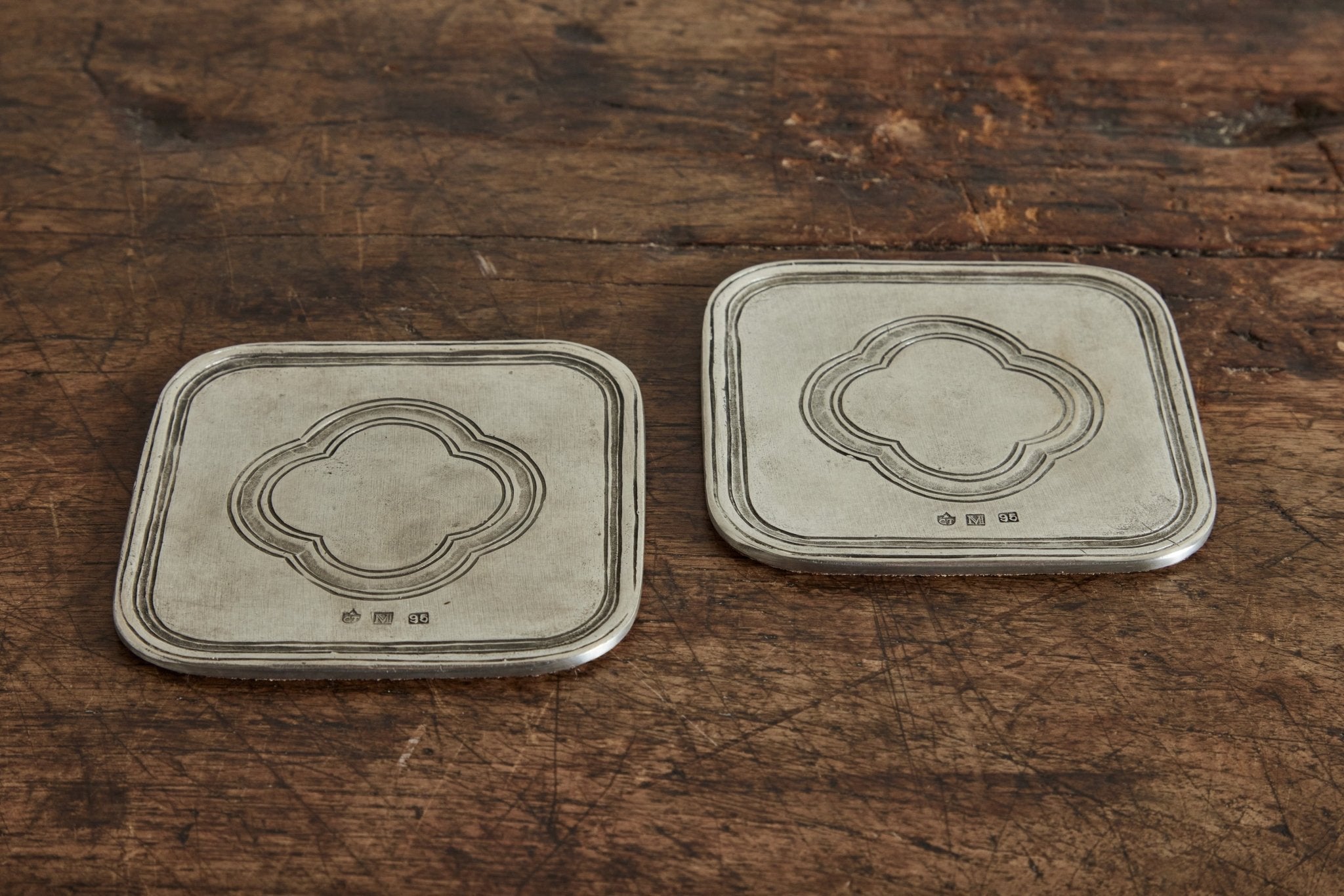 Nicky Kehoe - Pewter Pair of Square Coasters