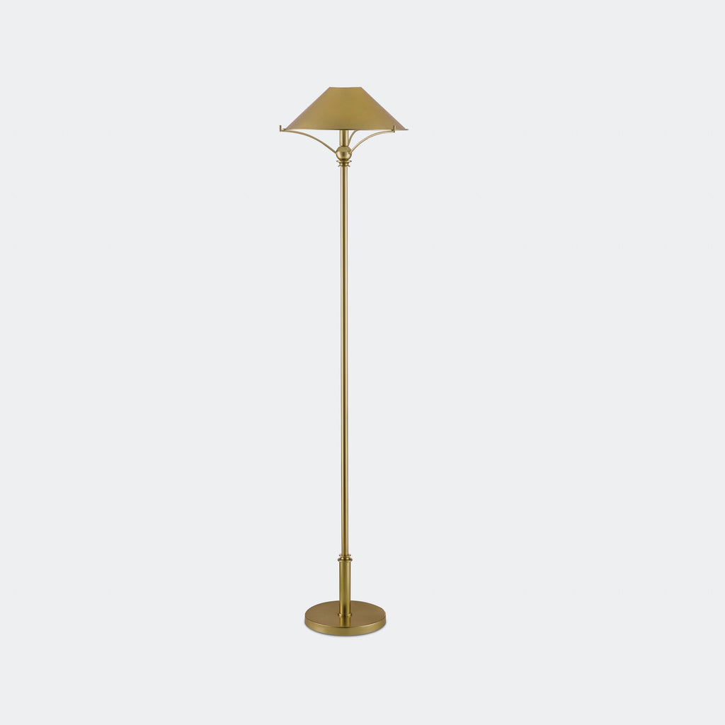 Amber Interiors - Musa Brass Floor Lamp