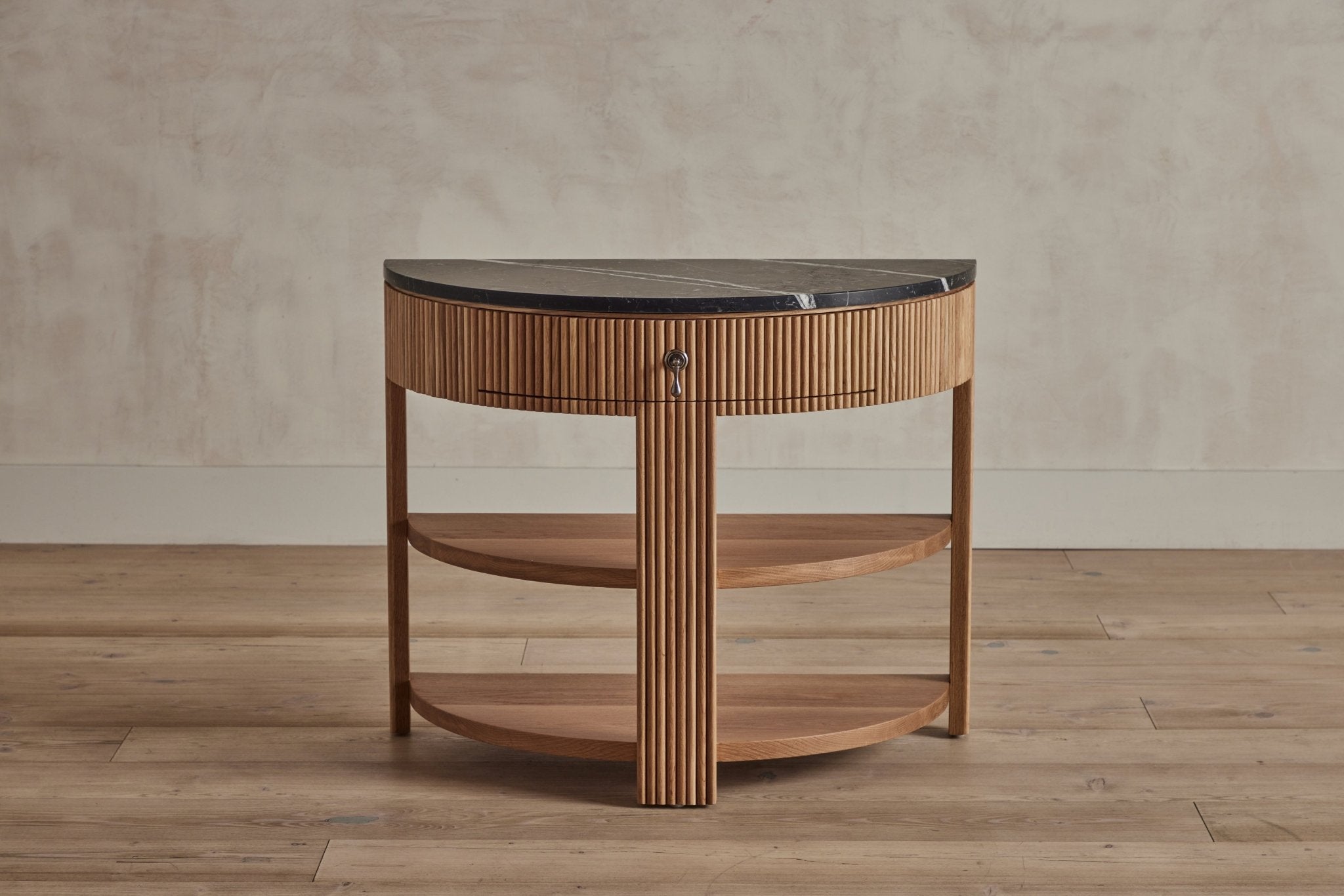 Nicky Kehoe - Demilune Side Table, Marble Top