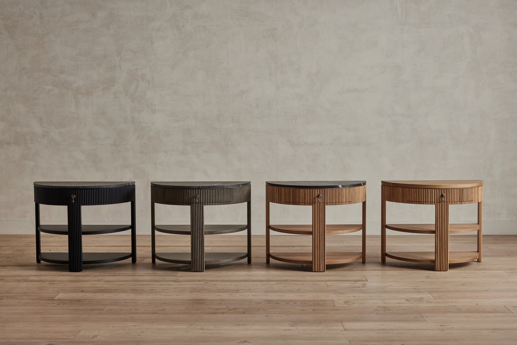 Nicky Kehoe - Demilune Side Table, Marble Top