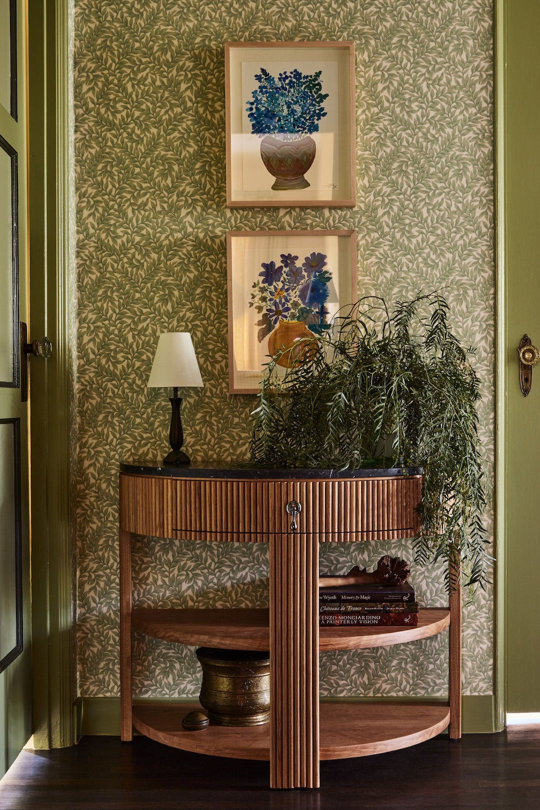 Nicky Kehoe - Demilune Side Table, Marble Top