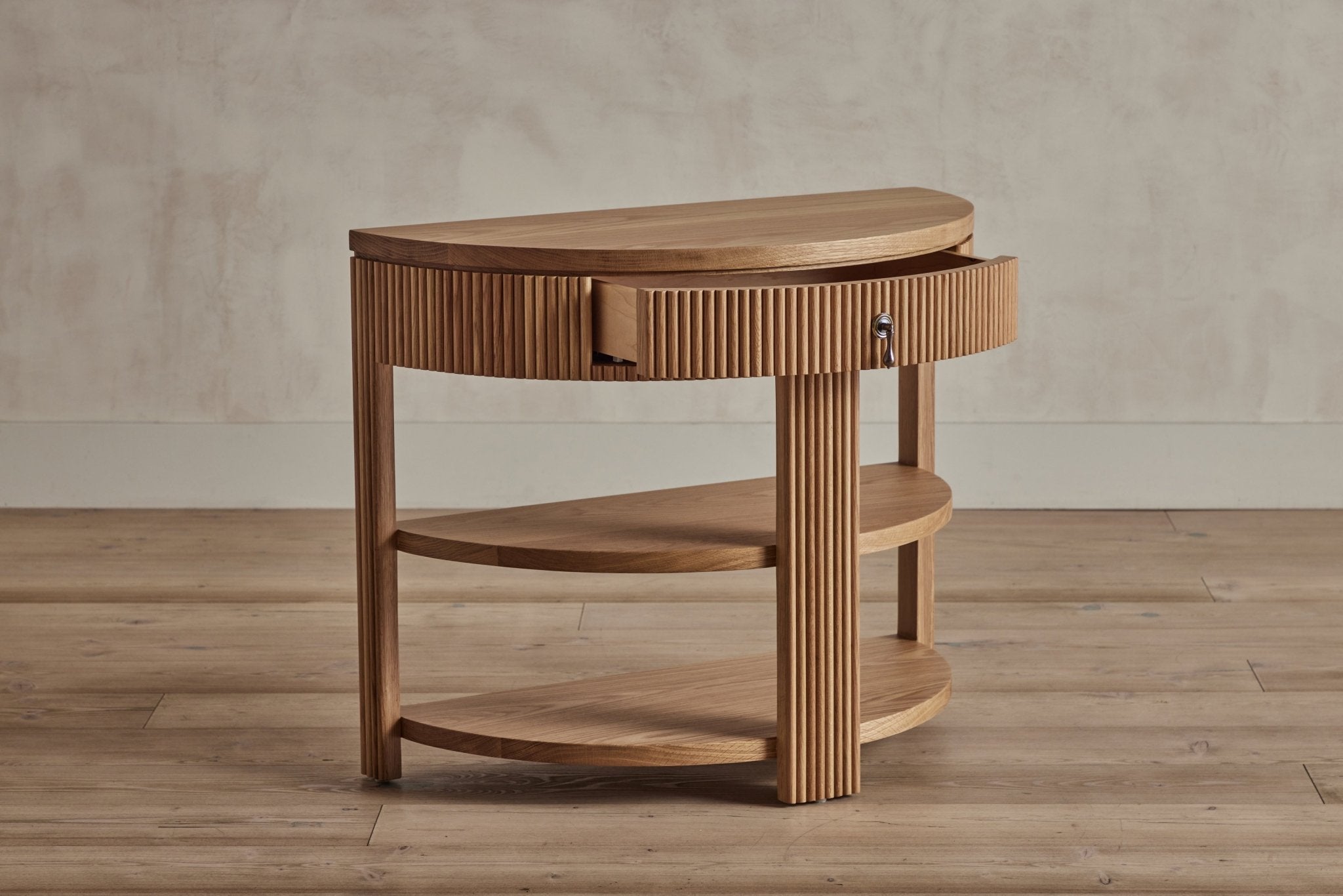 Nicky Kehoe - Demilune Side Table, Wood Top