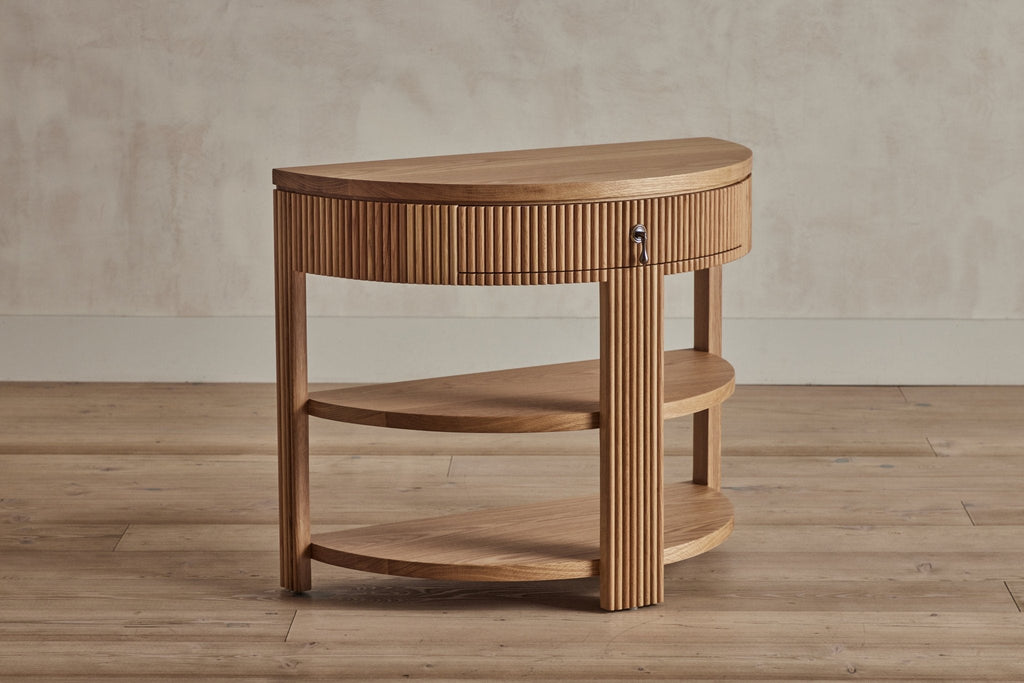Nicky Kehoe - Demilune Side Table, Wood Top