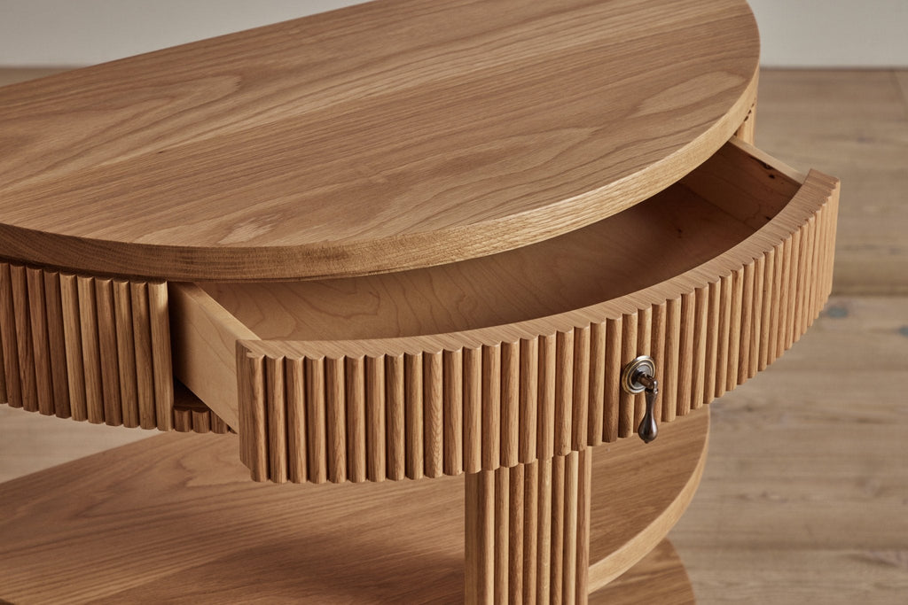 Nicky Kehoe - Demilune Side Table, Wood Top