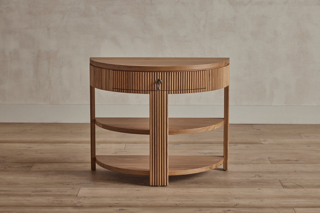 Nicky Kehoe - Demilune Side Table, Wood Top