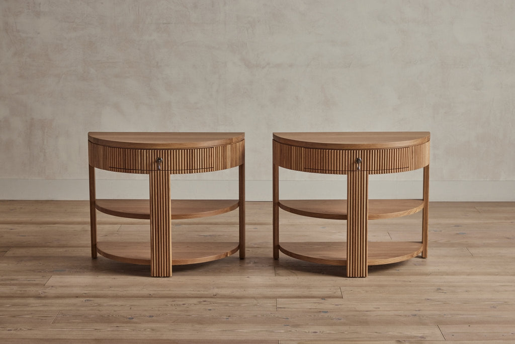 Nicky Kehoe - Demilune Side Table, Wood Top