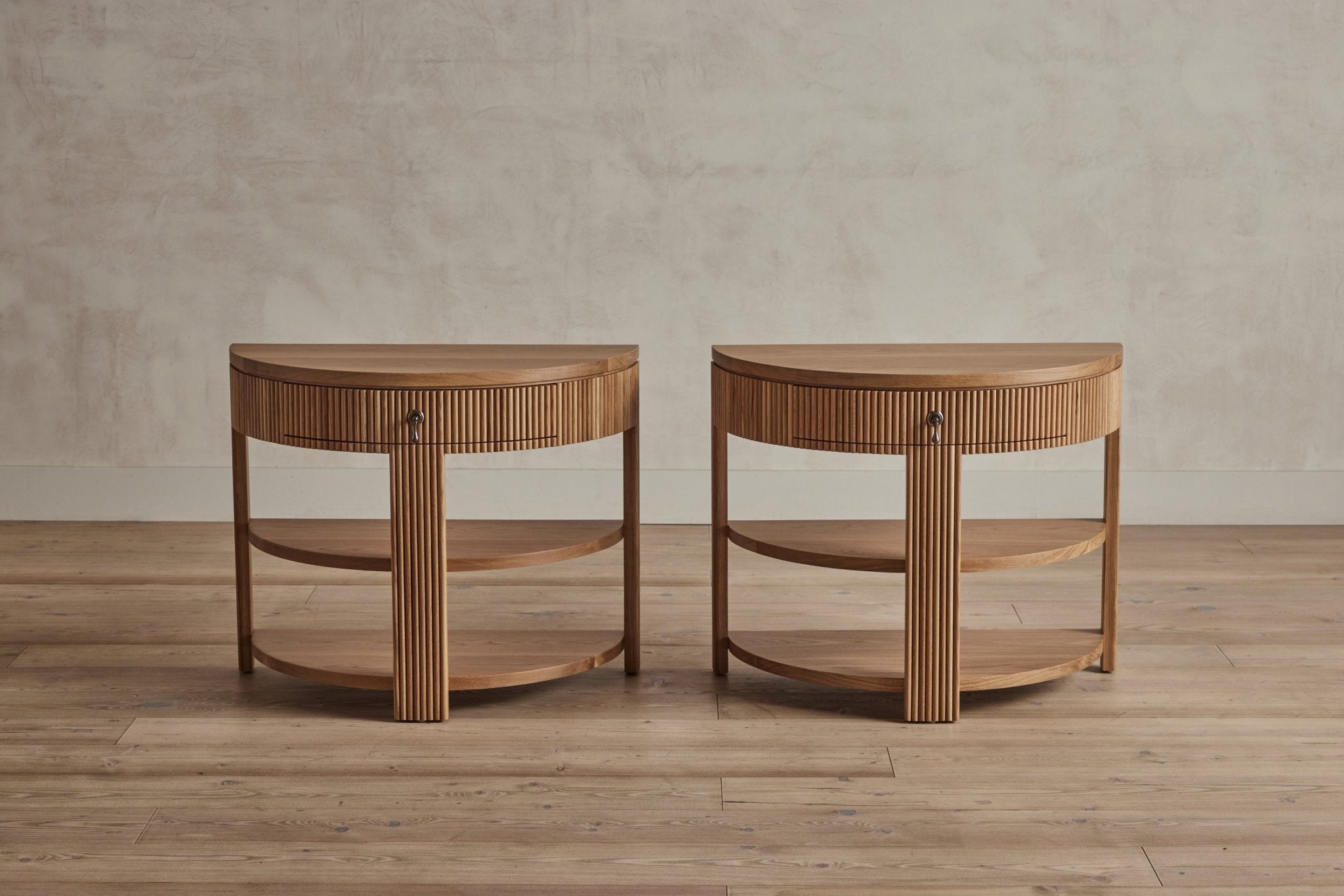 Nicky Kehoe - Demilune Side Table, Wood Top