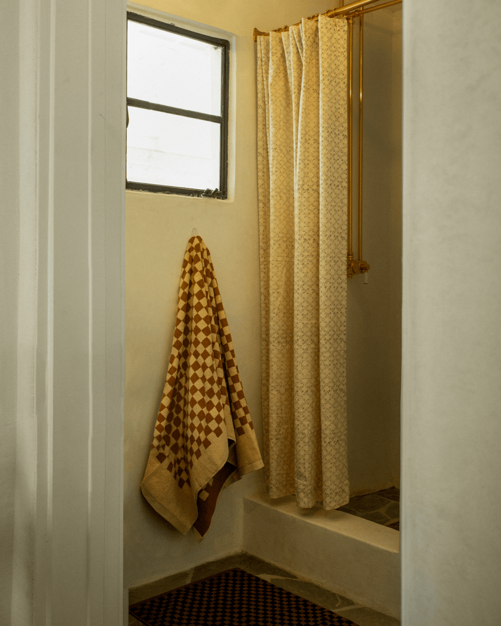 Nicky Kehoe - Shower Curtain in Chestnut Lattice