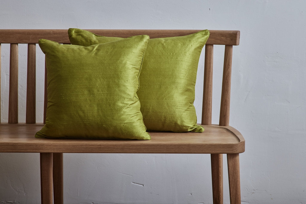 Nicky Kehoe - Silk Pillow in Spring Green