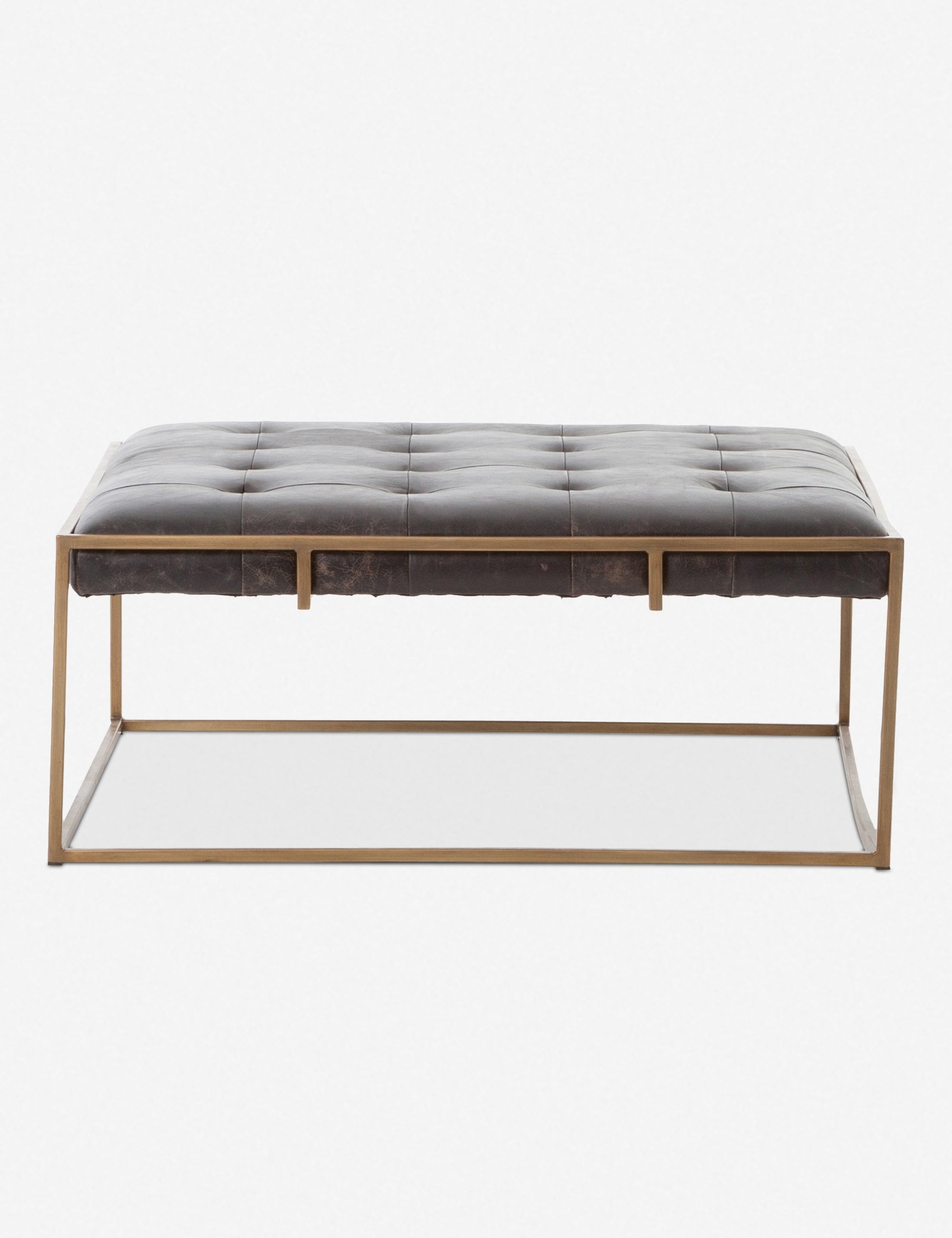 Lulu and Georgia - Olwina Square Leather Coffee Table