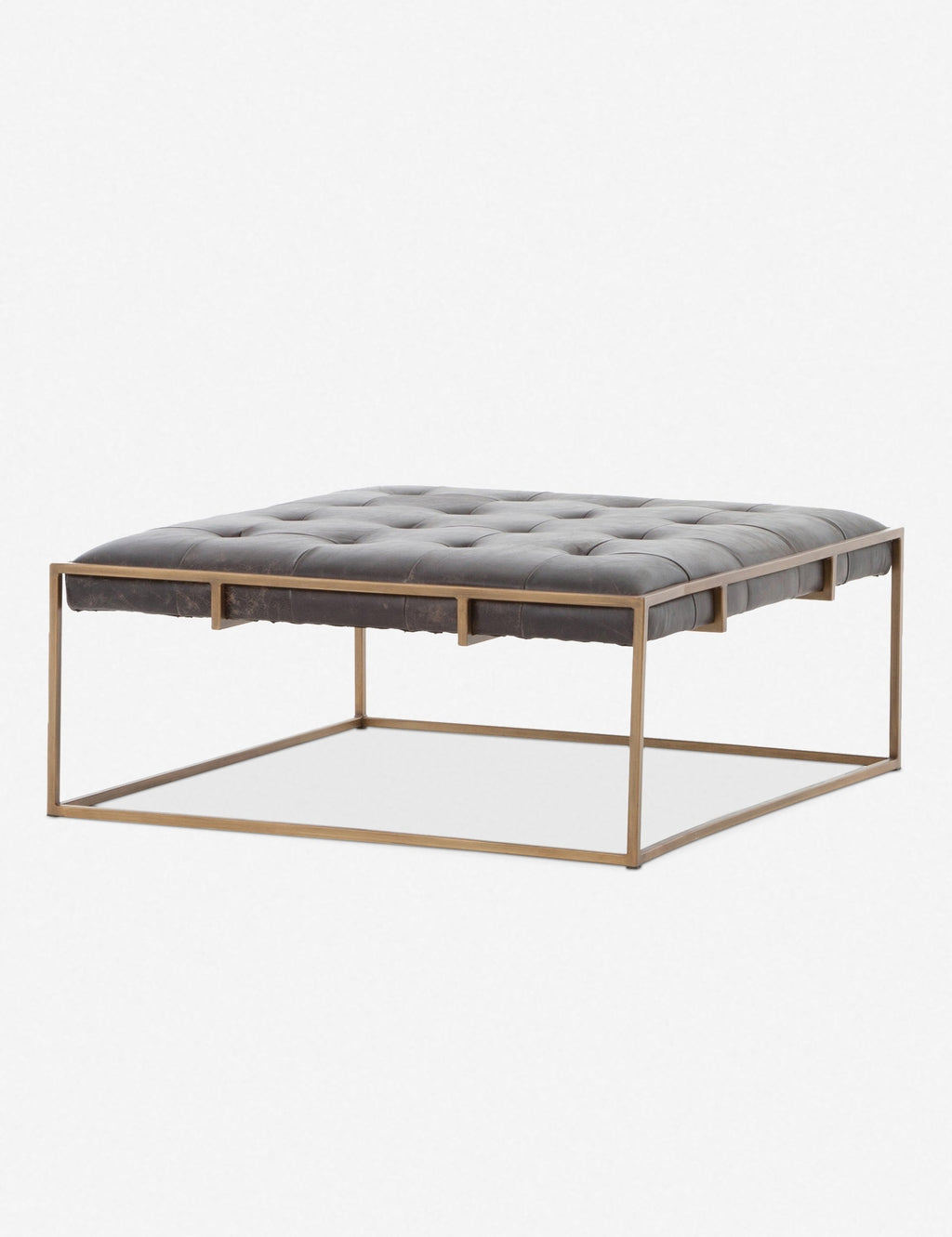 Lulu and Georgia - Olwina Square Leather Coffee Table