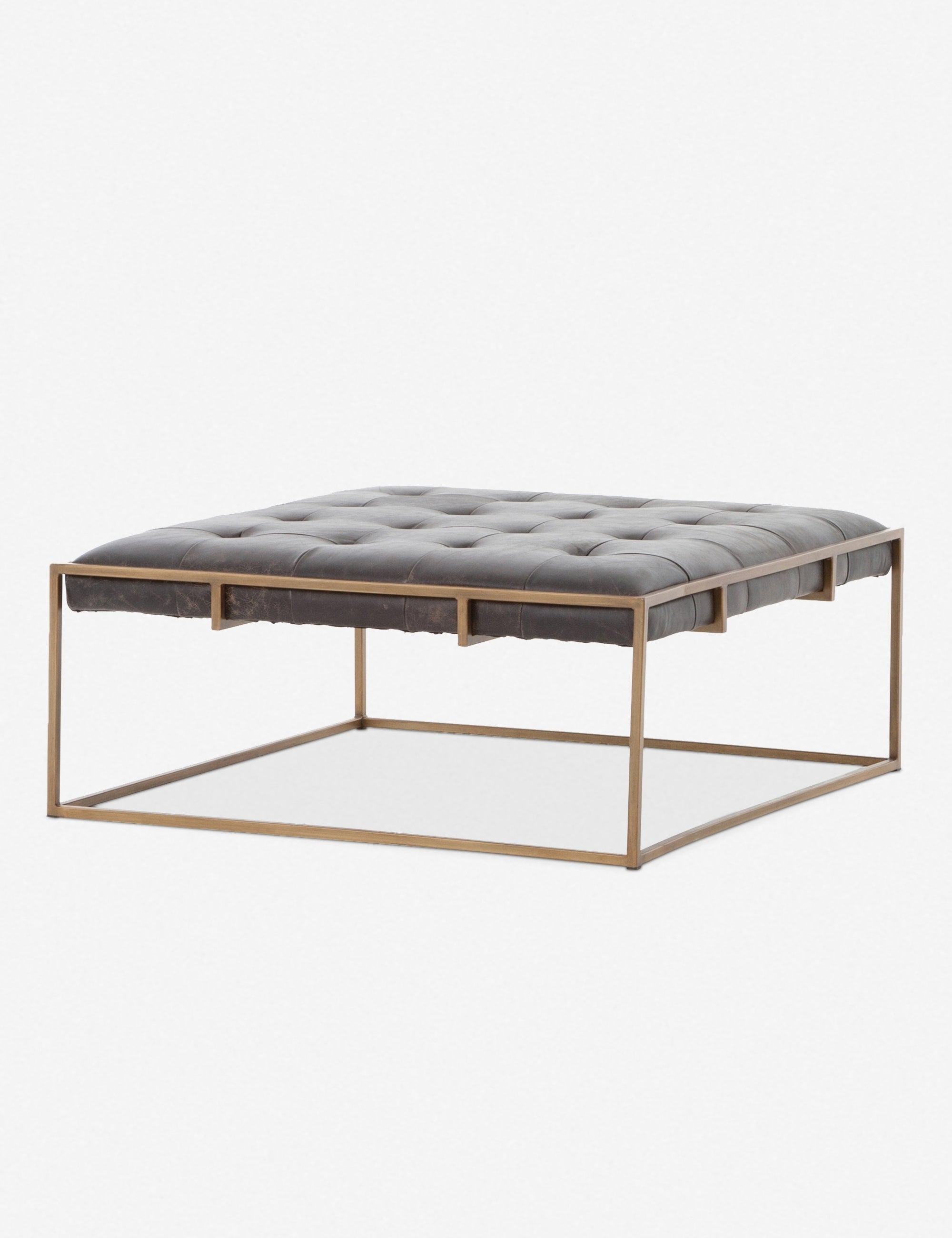 Lulu and Georgia - Olwina Square Leather Coffee Table