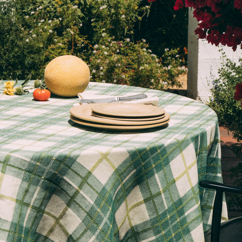 Nicky Kehoe - Tartan Tablecloth in Forest