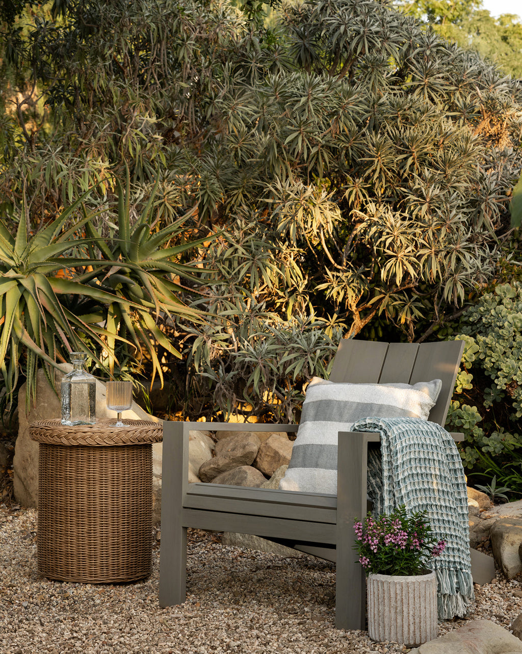 McGee & Co - Triby Gray Teak Outdoor Lounge Chair