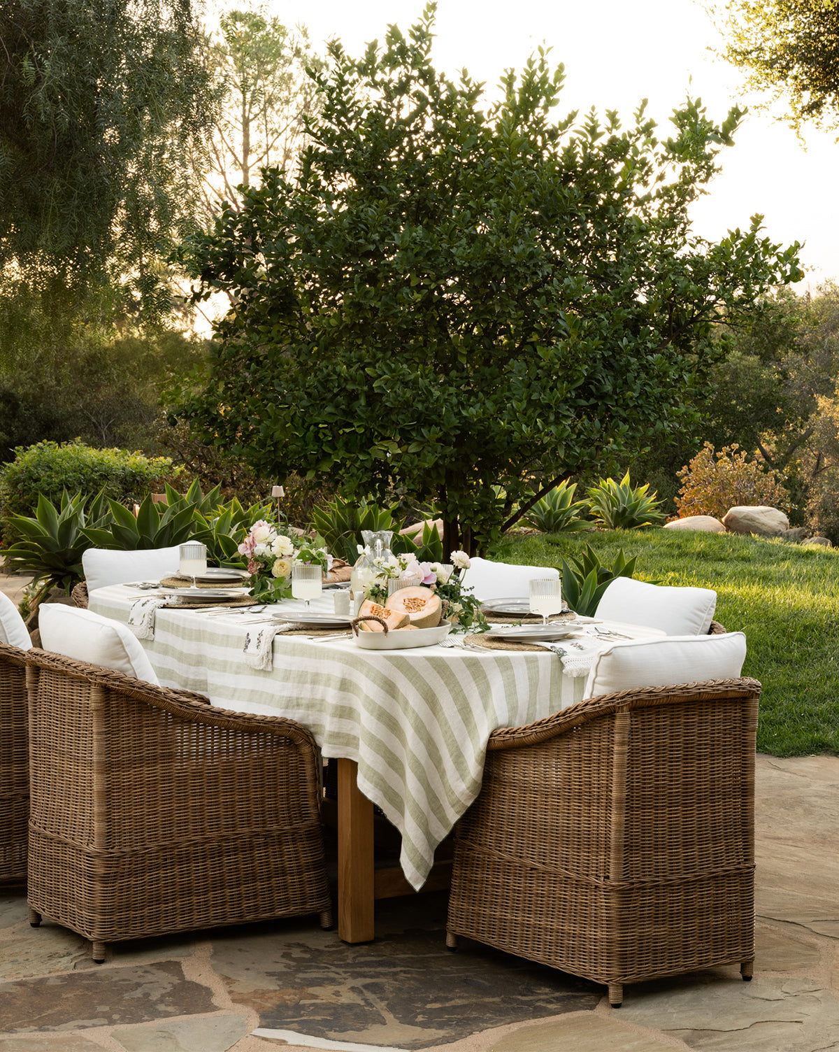 McGee & Co - Melrose Striped Tablecloth