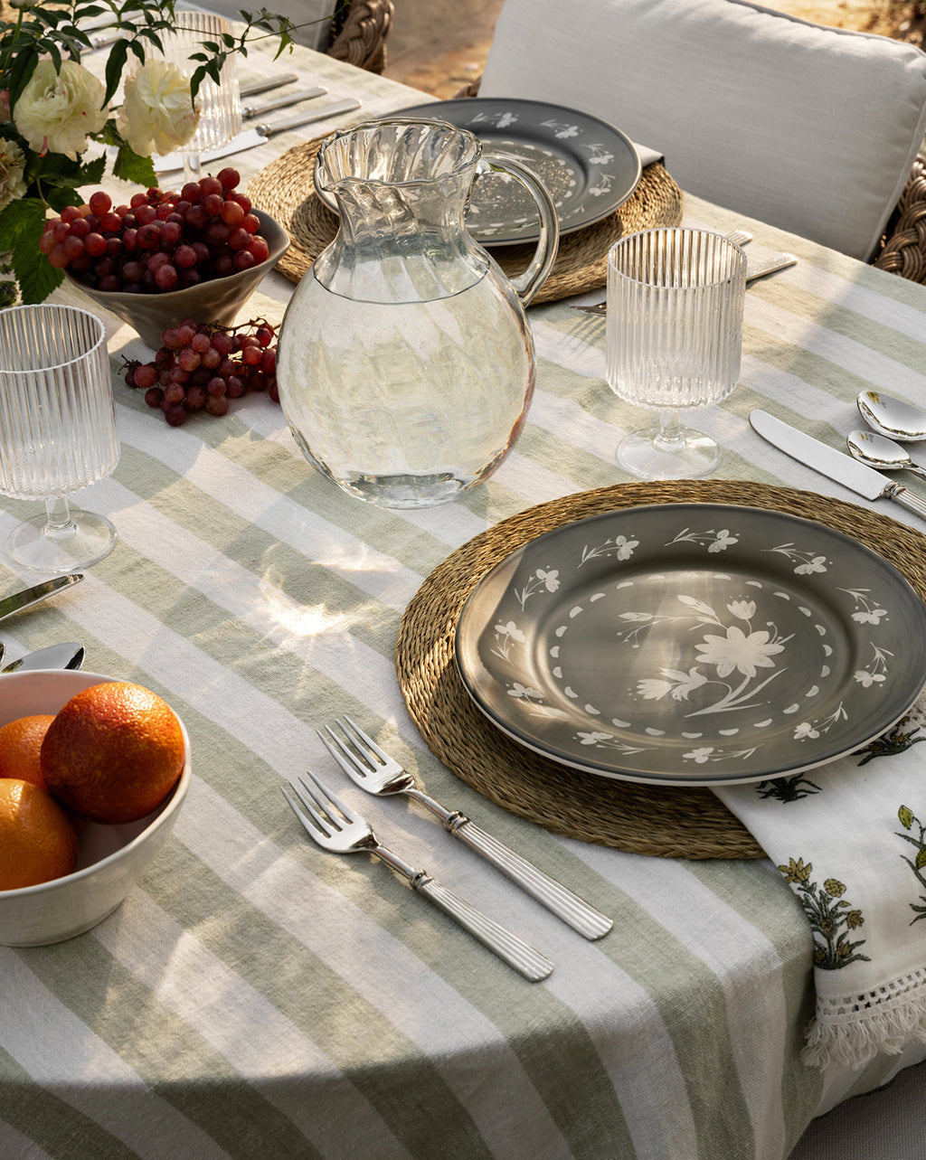 McGee & Co - Melrose Striped Tablecloth