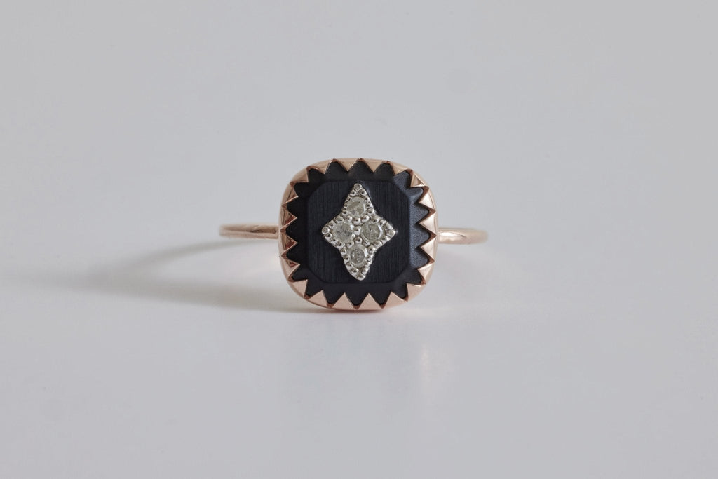 Nicky Kehoe - Pierrot Ring, Noir (Size 54)