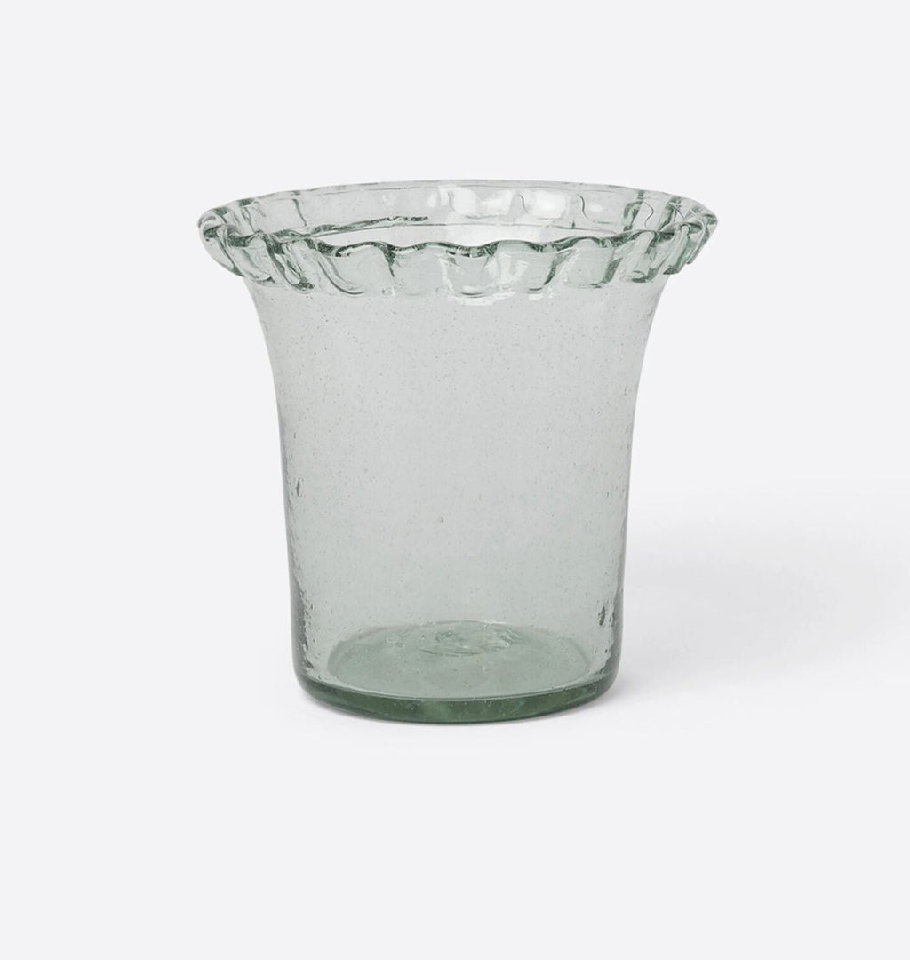 Amber Interiors - Pie Crust Glass Planter