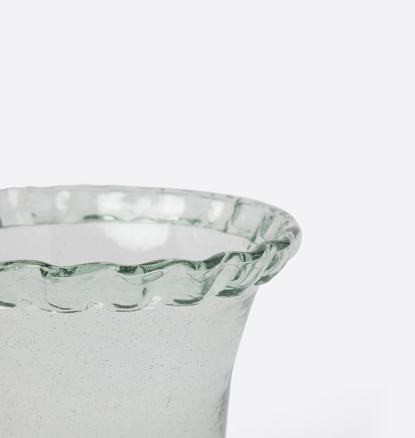 Amber Interiors - Pie Crust Glass Planter