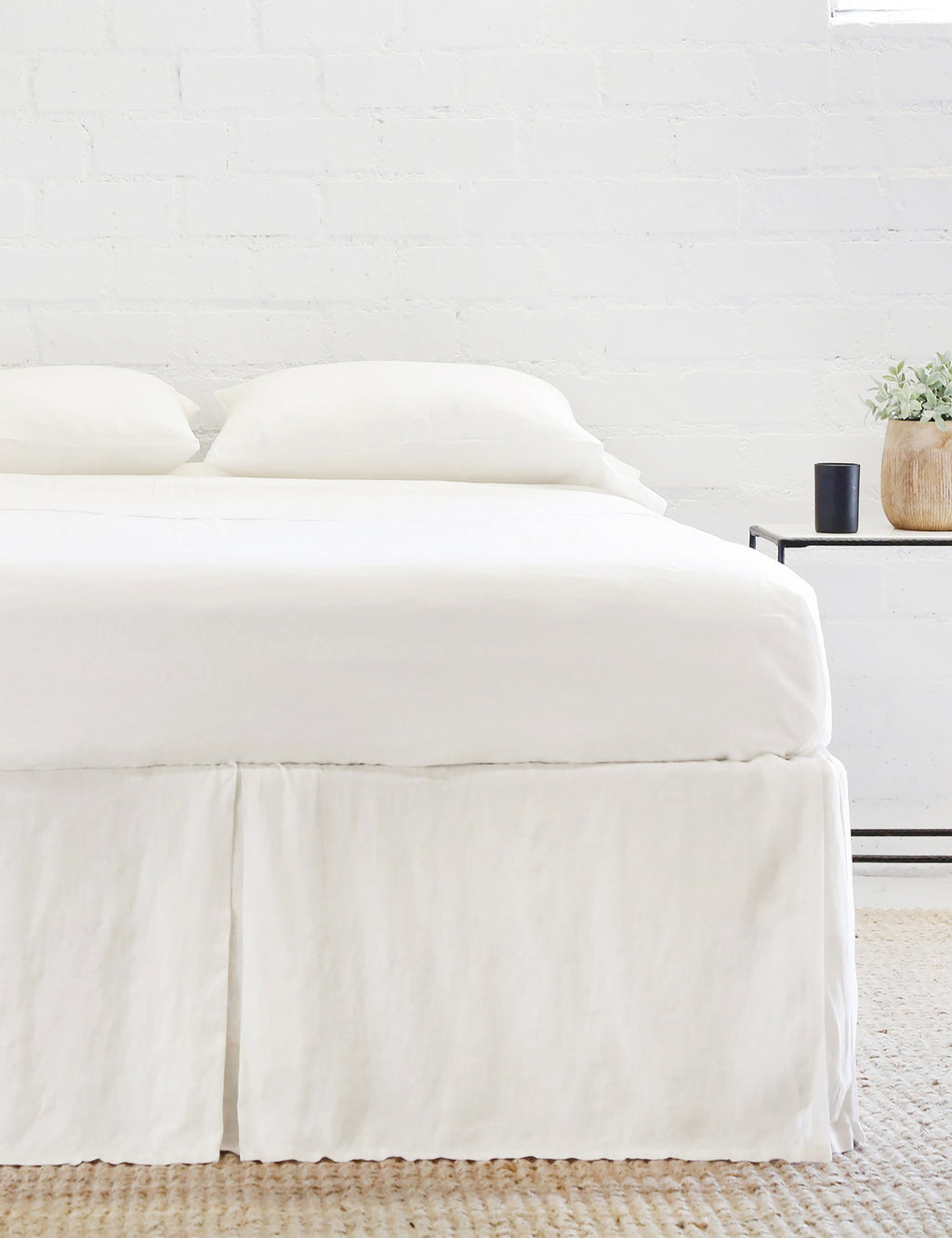 Lulu and Georgia - Pleated Linen Bed Skirt by Pom Pom at Home