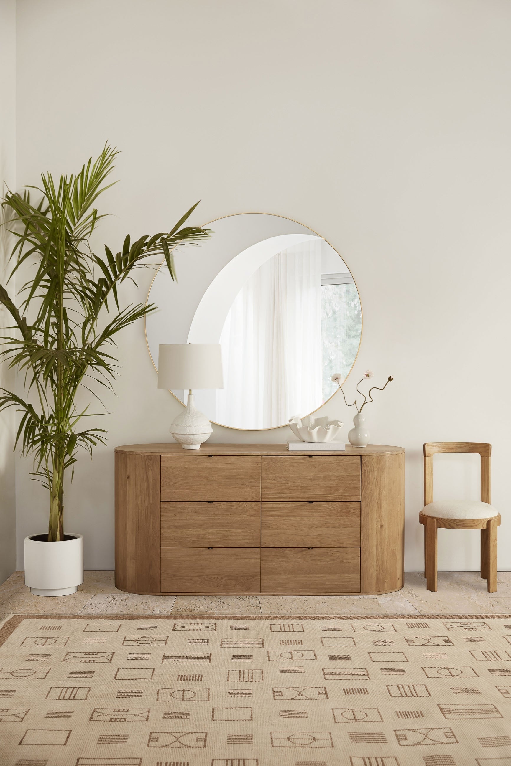 Lulu and Georgia - Saba Round Mirror