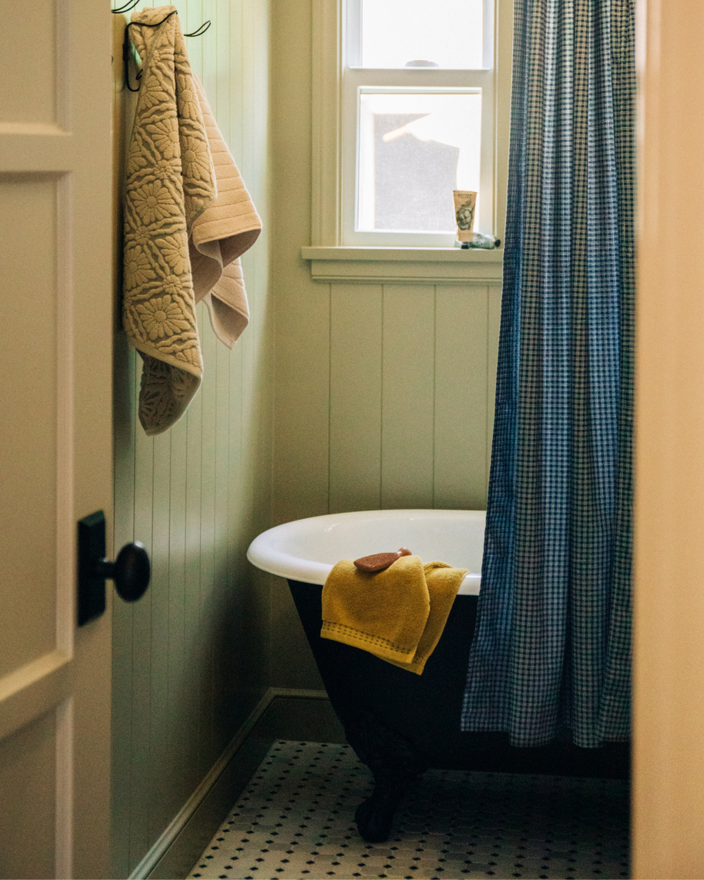 Nicky Kehoe - Shower Curtain in Onsen Grid