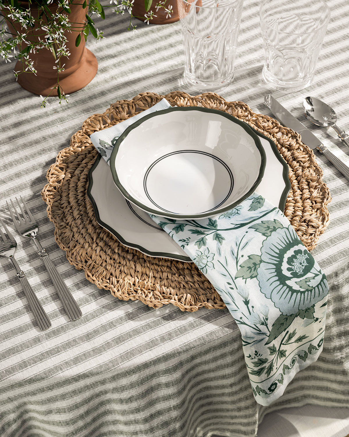 McGee & Co - Larkin Stripe Tablecloth