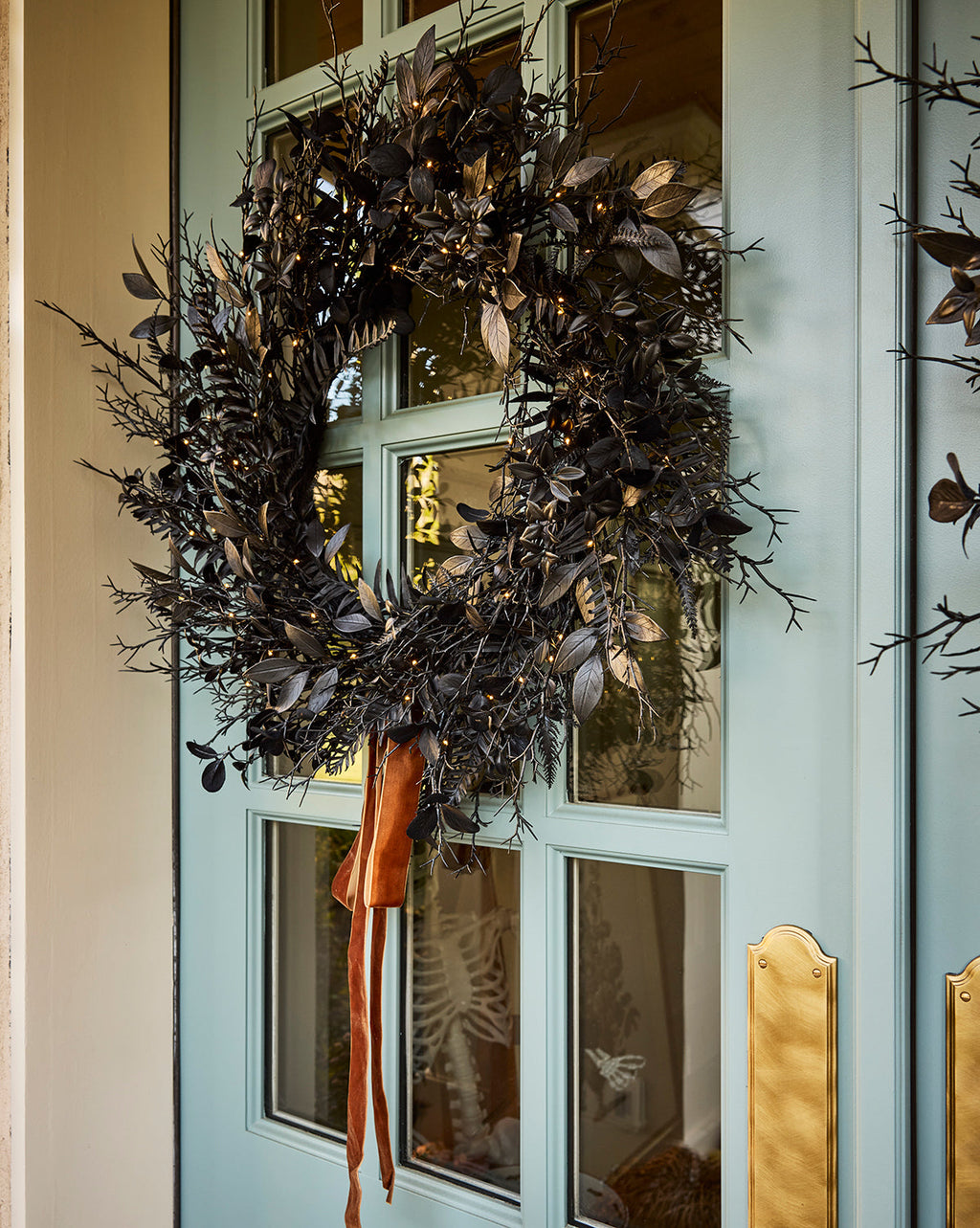 McGee & Co - Morticia Pre - Lit Wreath with Bow