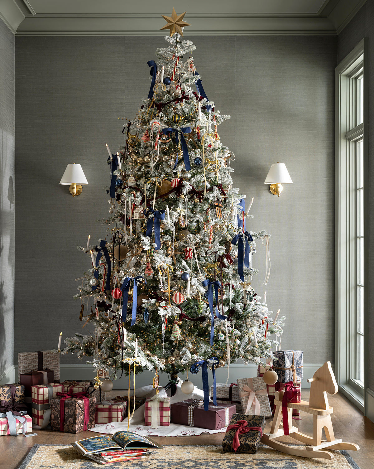 McGee & Co - 9' Snowy Grandis Fir Pre - Lit Faux Tree