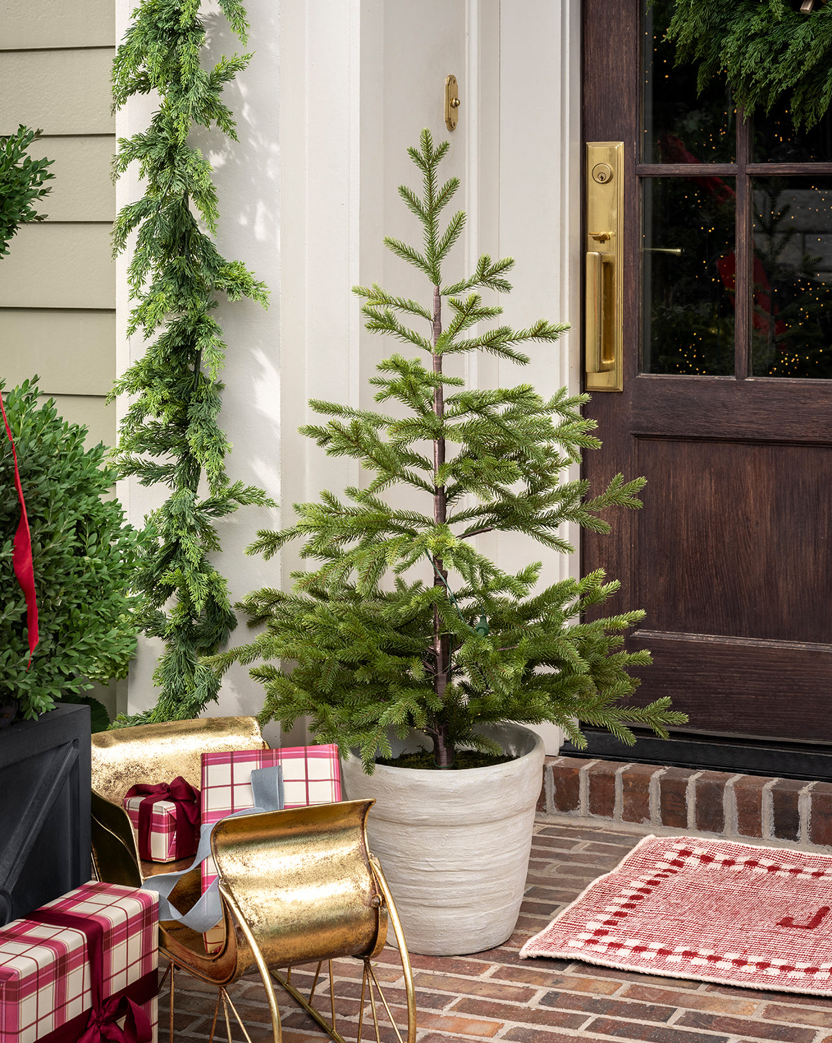 McGee & Co - Faux Spruce Pre - Lit Potted Tree