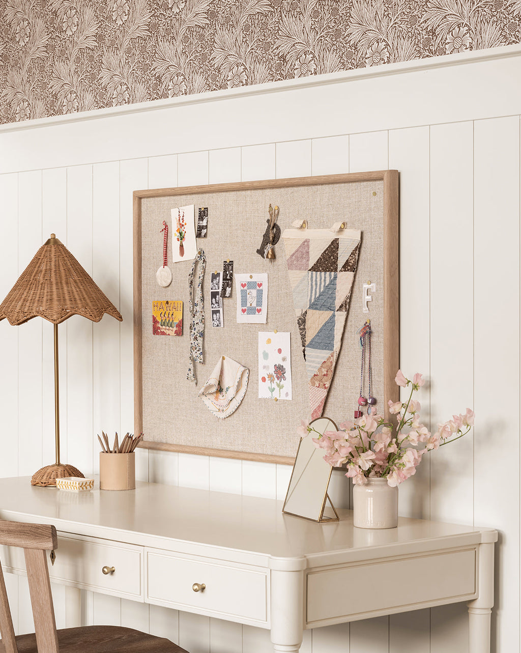 McGee & Co - Oak & Linen Memo Board