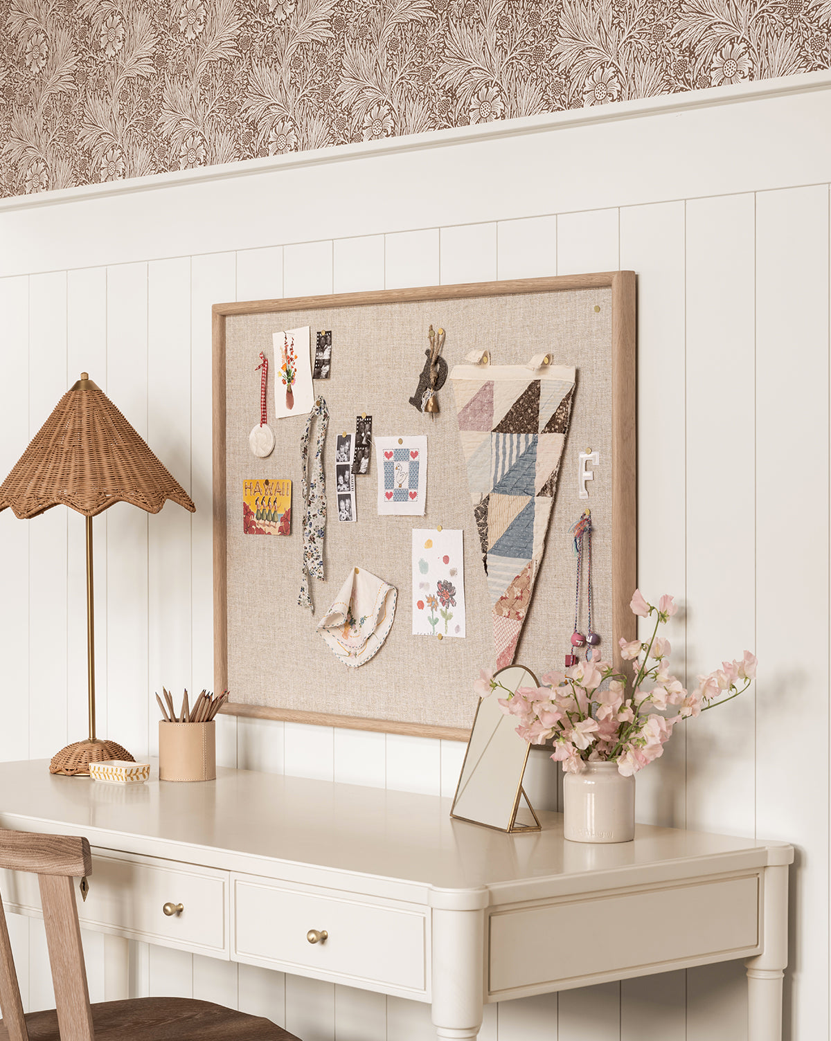 McGee & Co - Oak & Linen Memo Board