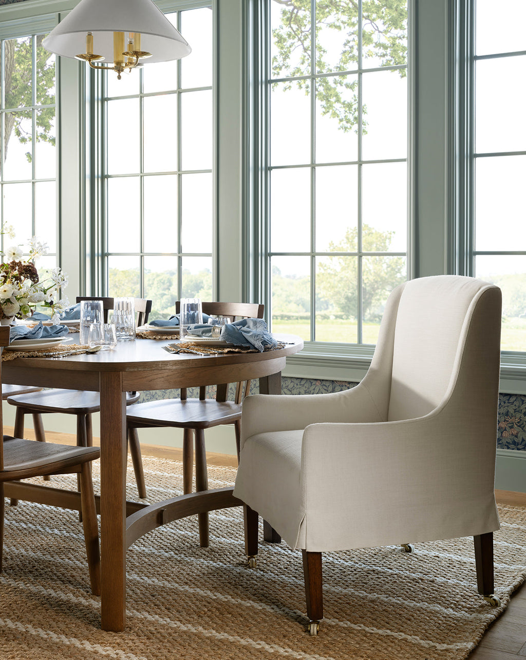 McGee & Co - Concord Skirted Arm Dining Chair