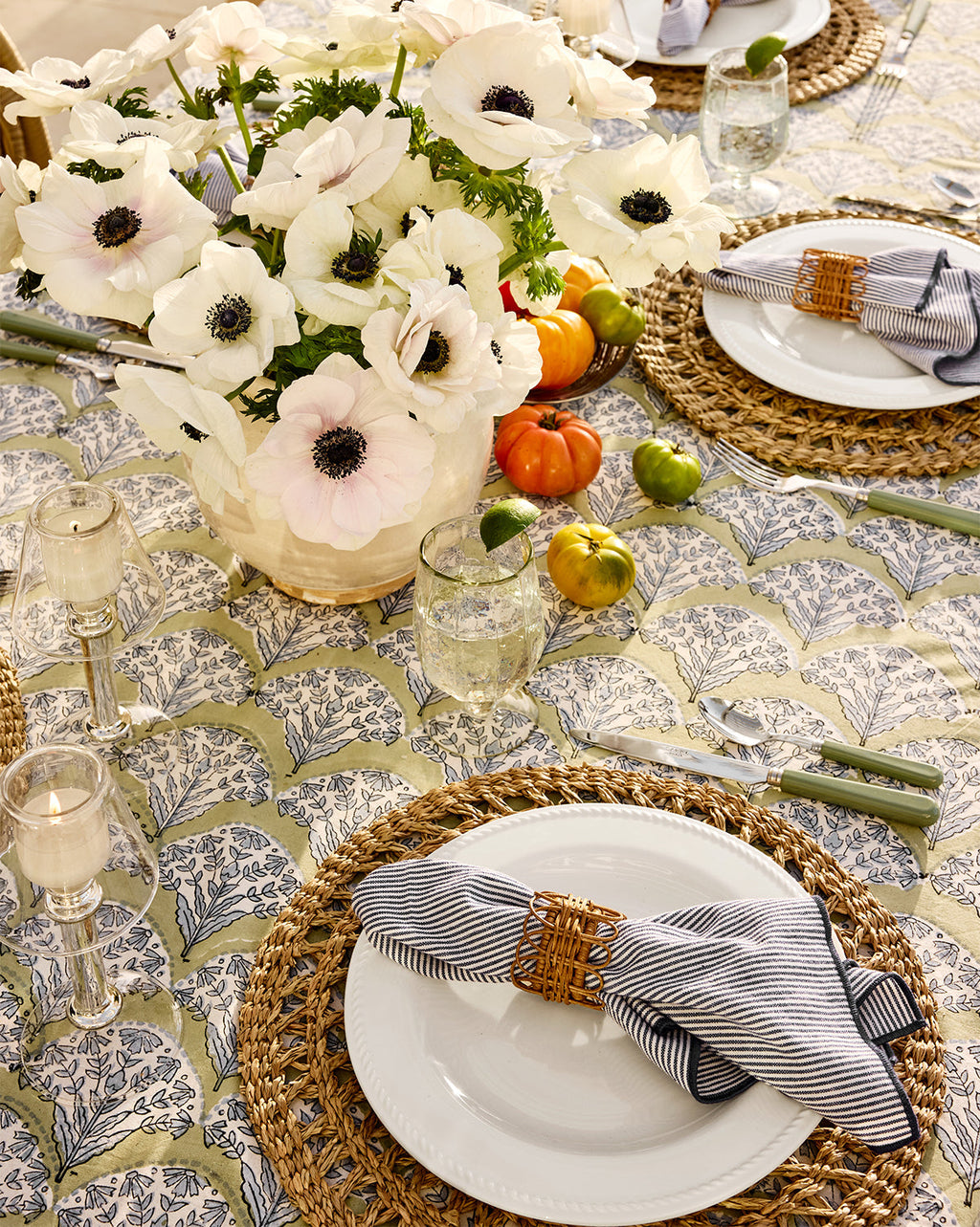 McGee & Co - Romi Block Print Tablecloth