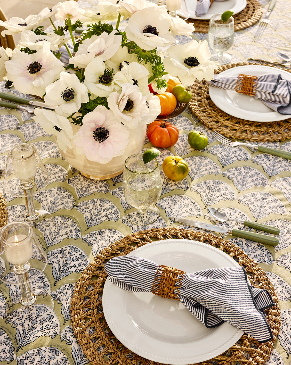McGee & Co - Romi Block Print Tablecloth