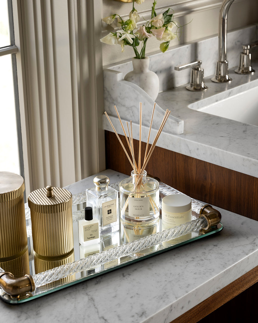 McGee & Co - Rhodes Brass & Glass Tray