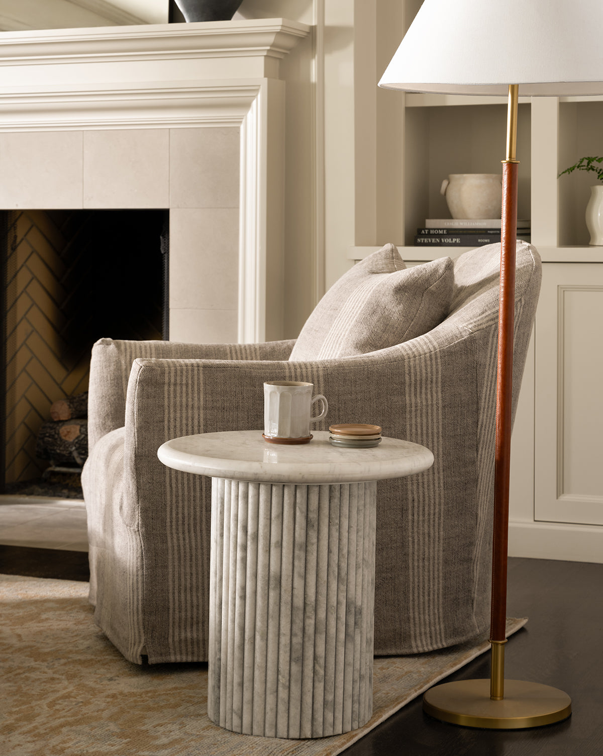 McGee & Co - Trudeaux Slipcover Swivel Chair