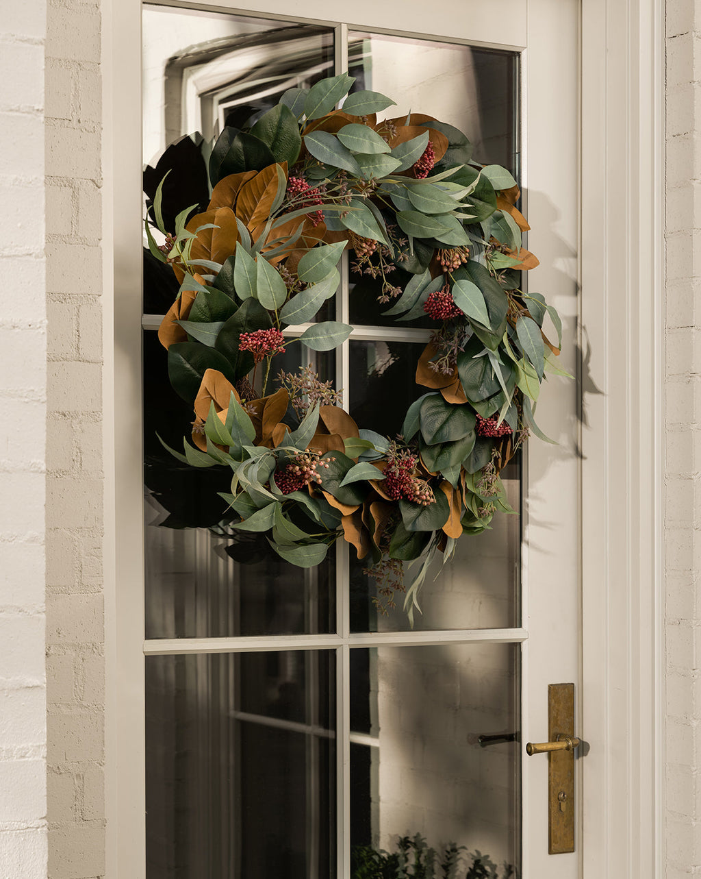 McGee & Co - 30" Faux Magnolia & Eucalyptus Wreath