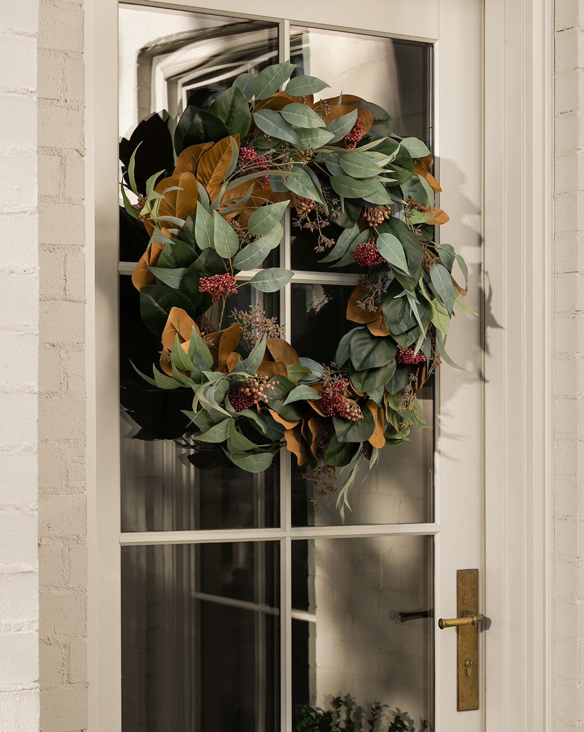 McGee & Co - 30" Faux Magnolia & Eucalyptus Wreath