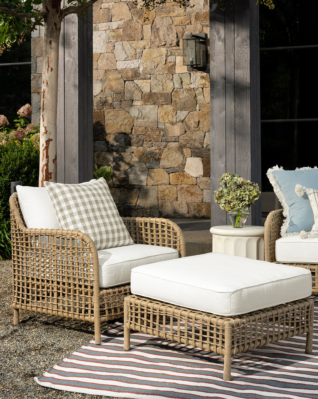 McGee & Co - Glenwood Outdoor Ottoman (Ready to Ship)