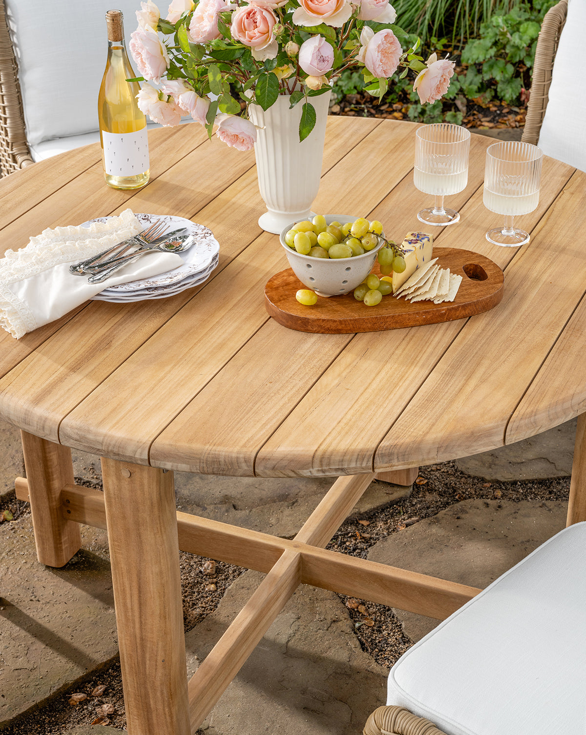 McGee & Co - McCarthy Round Teak Outdoor Dining Table