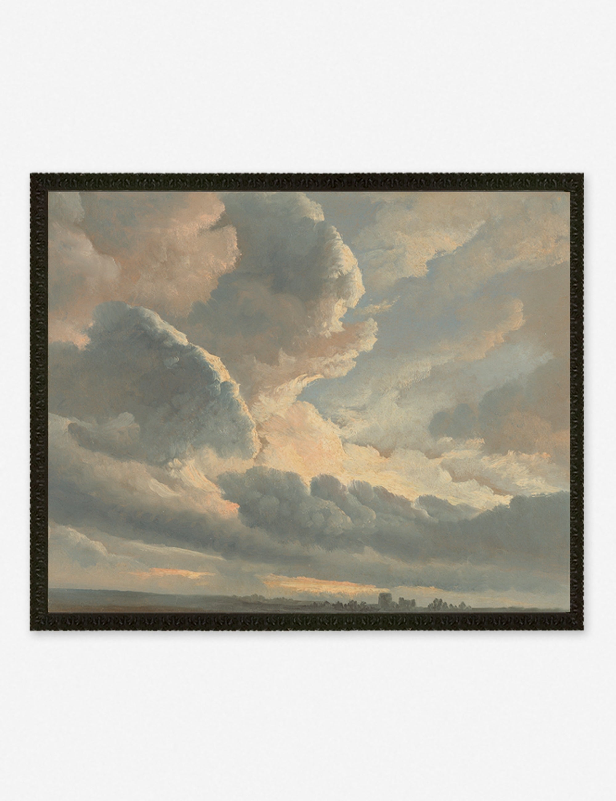 Lulu and Georgia - Study of Clouds with a Sunset near Rome Wall Art by Simon Alexandre Clement Denis