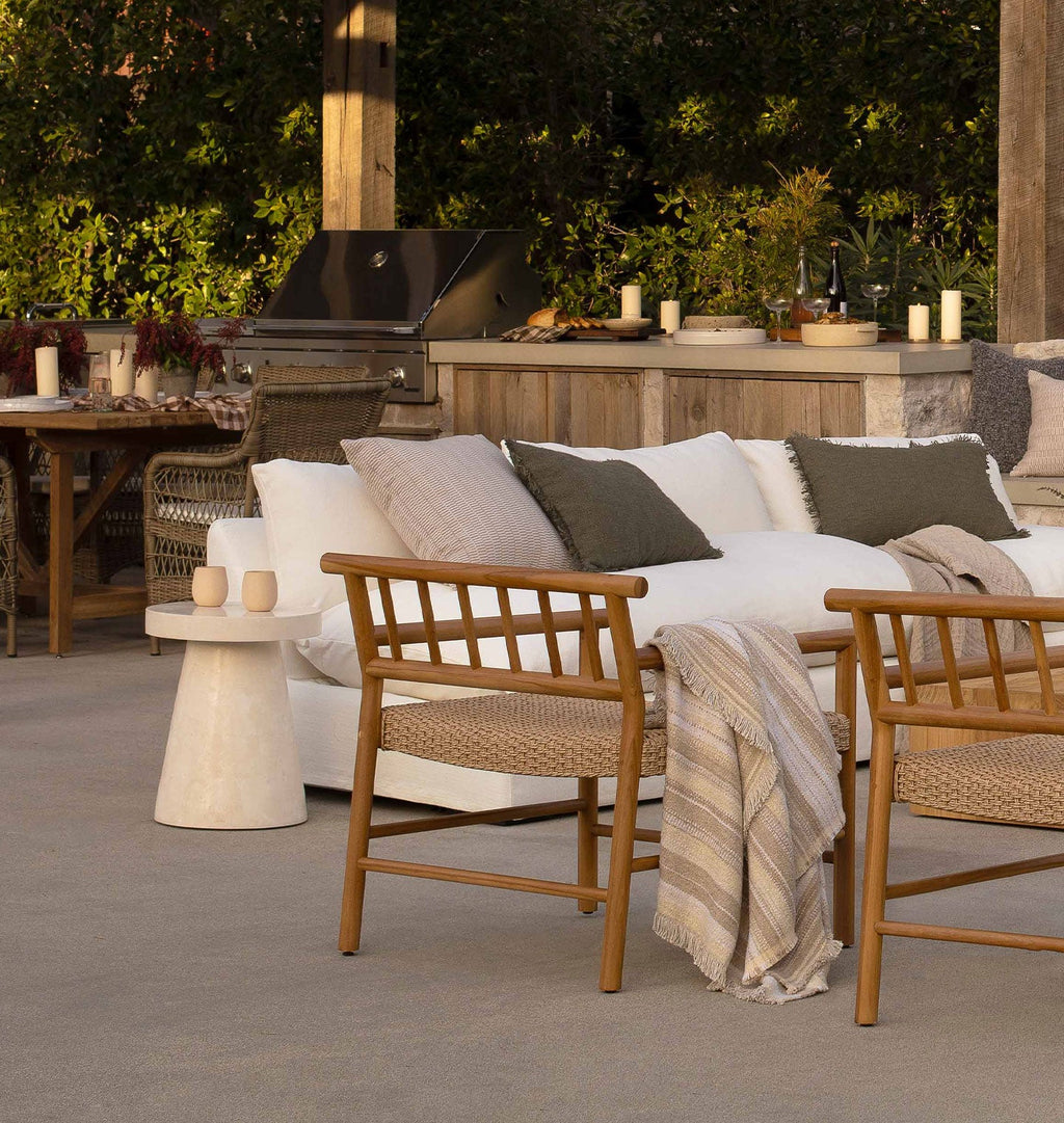 Amber Interiors - Foley Stone Outdoor Side Table