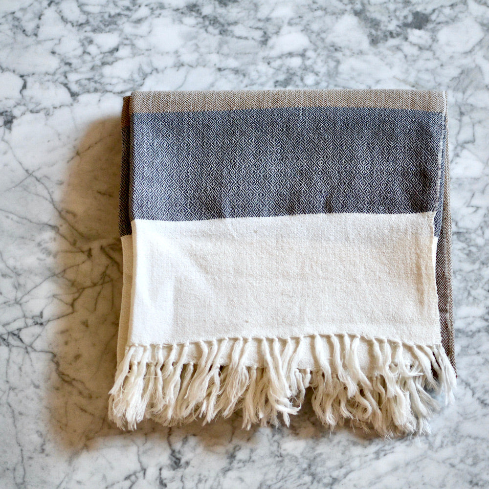 Terra Klay - Bina Brown Throw Blanket