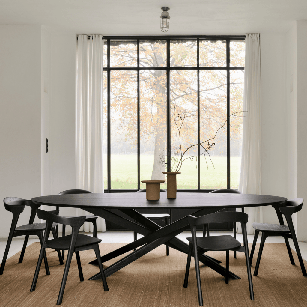 Urban Natural - Oval Mikado Dining Table - Black Oak