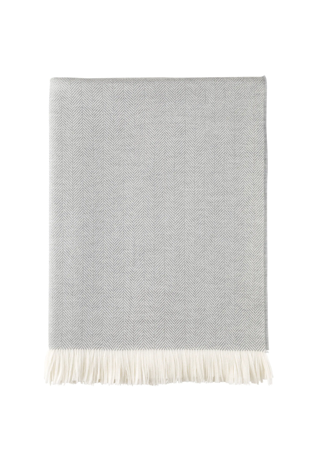Johnstons of Elgin - Herringbone Merino Dark Grey Throw