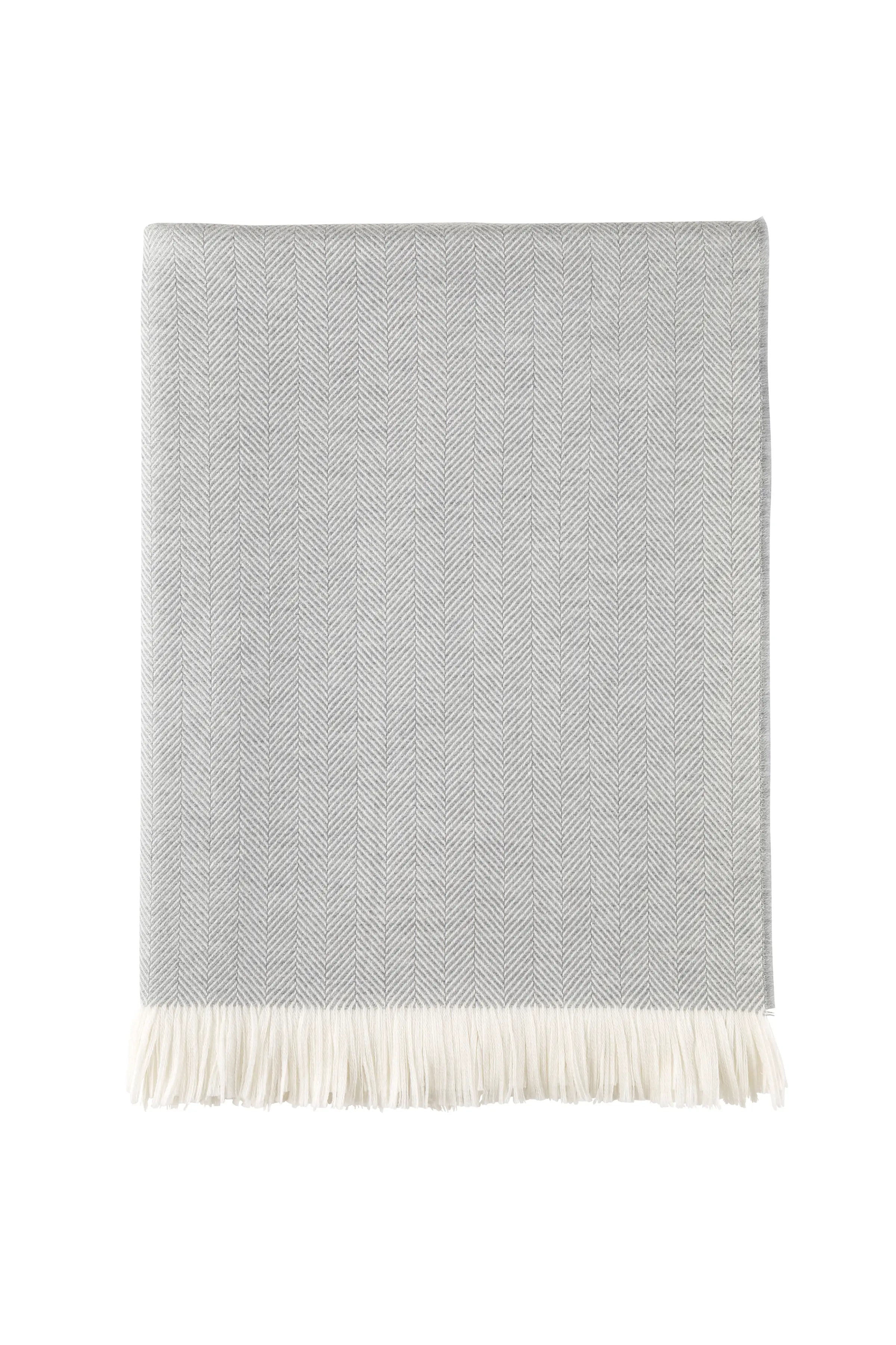 Johnstons of Elgin - Herringbone Merino Dark Grey Throw