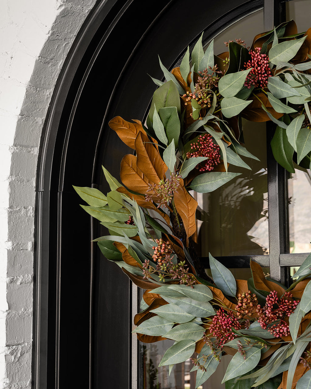 McGee & Co - 30" Faux Magnolia & Eucalyptus Wreath