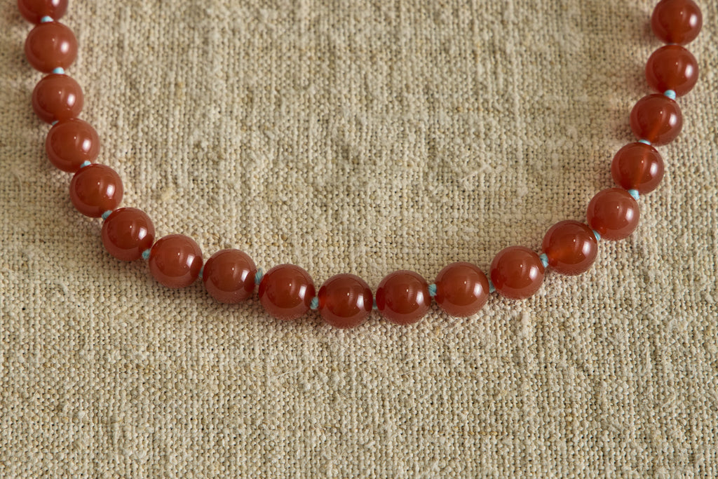 Nicky Kehoe - Carnelian & Silver Stone Link Necklace
