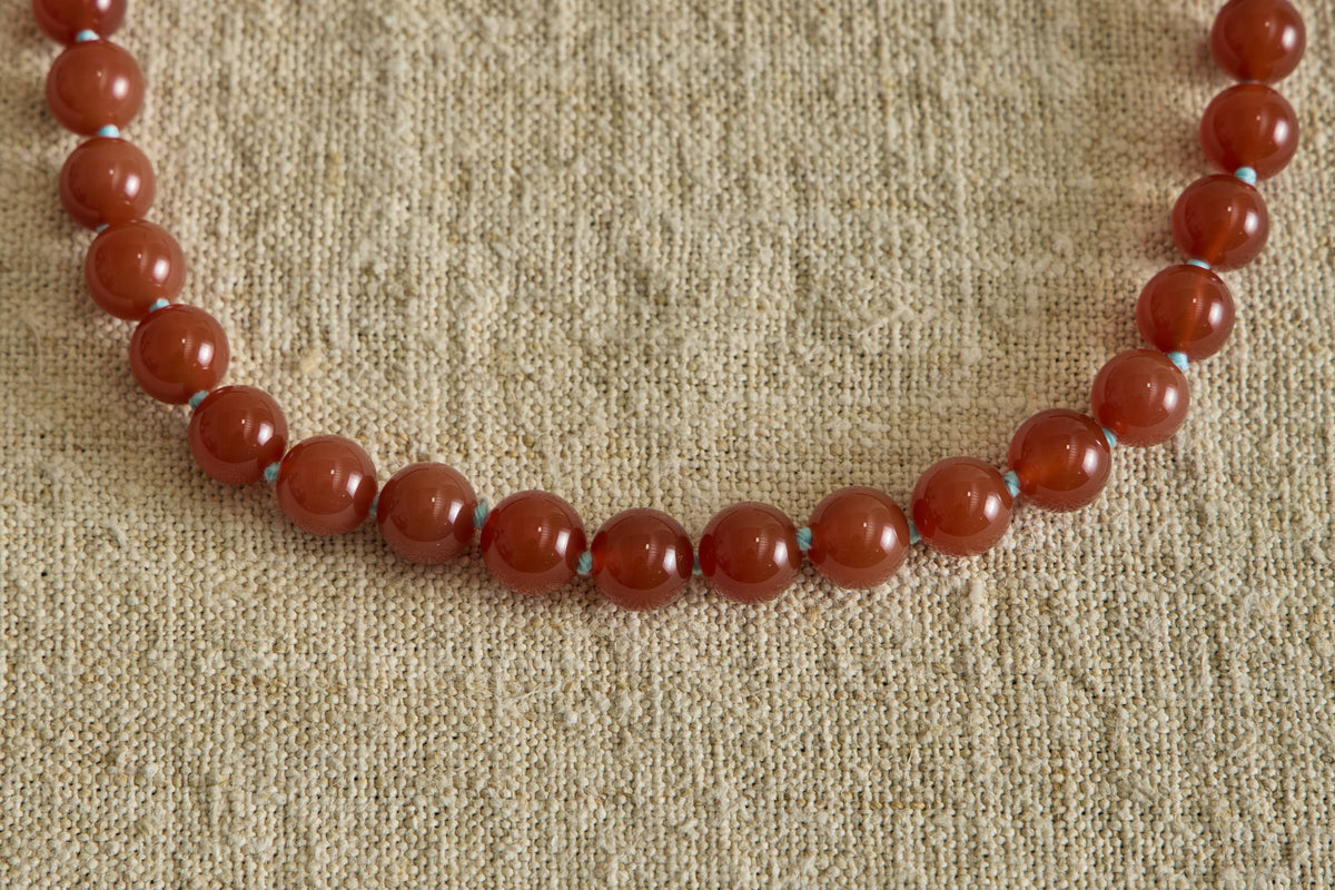 Nicky Kehoe - Carnelian & Silver Stone Link Necklace